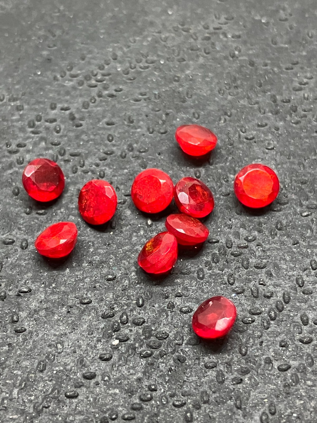 AAA Natural Ethiopian Red Fire Opal Round Cut Loose Gemstone For All Jewelry