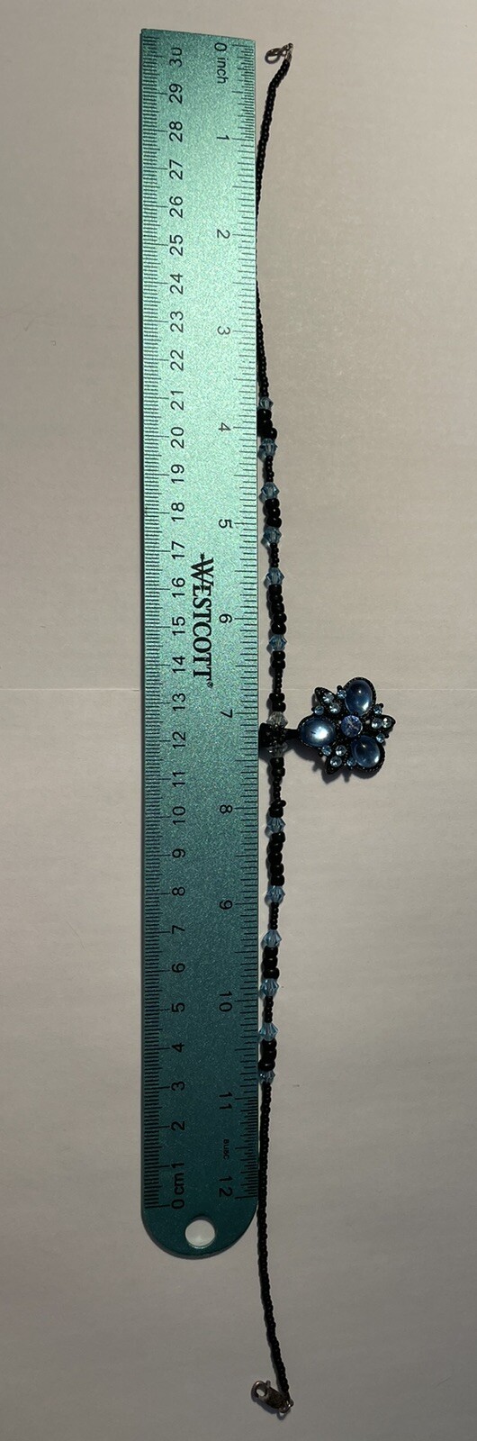 Special Occasion Sanity Sapphire Blue Tones & Black Beaded Necklace