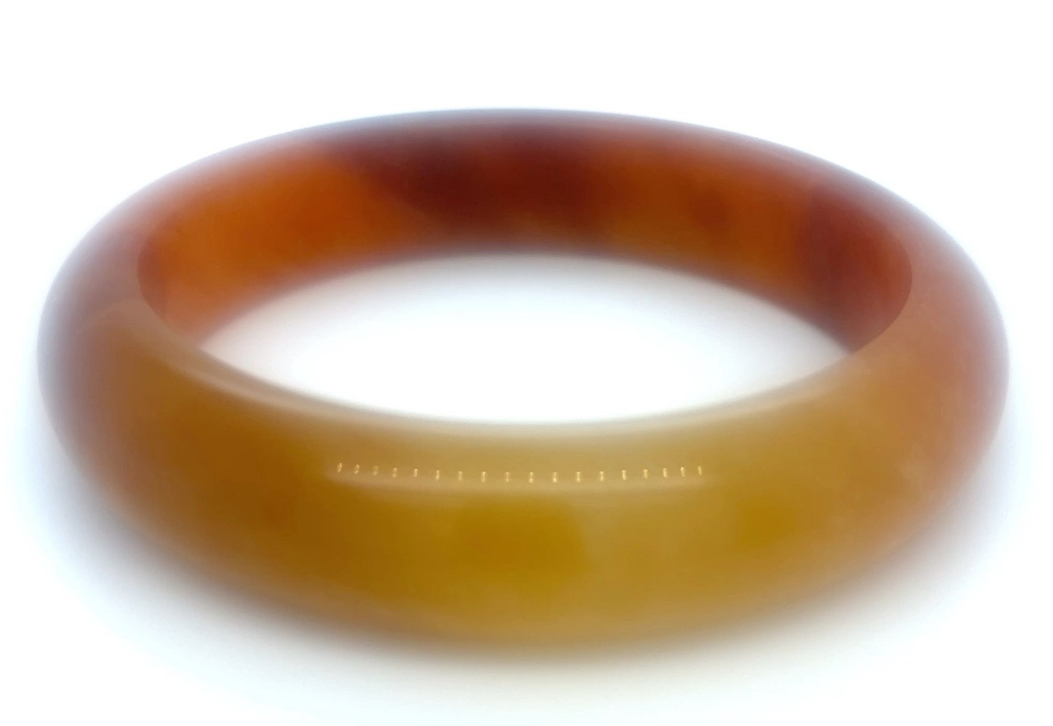Grade A Orange Peach Jadeite Bangle 61mm
