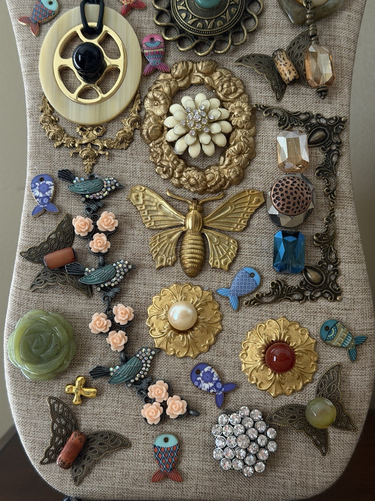 Assemblage Jewelry Art Display