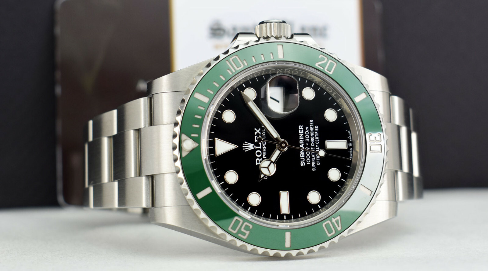 ROLEX – 41mm Stainless SUBMARINER Black Green STARBUCKS 126610LV – SANT BLANC