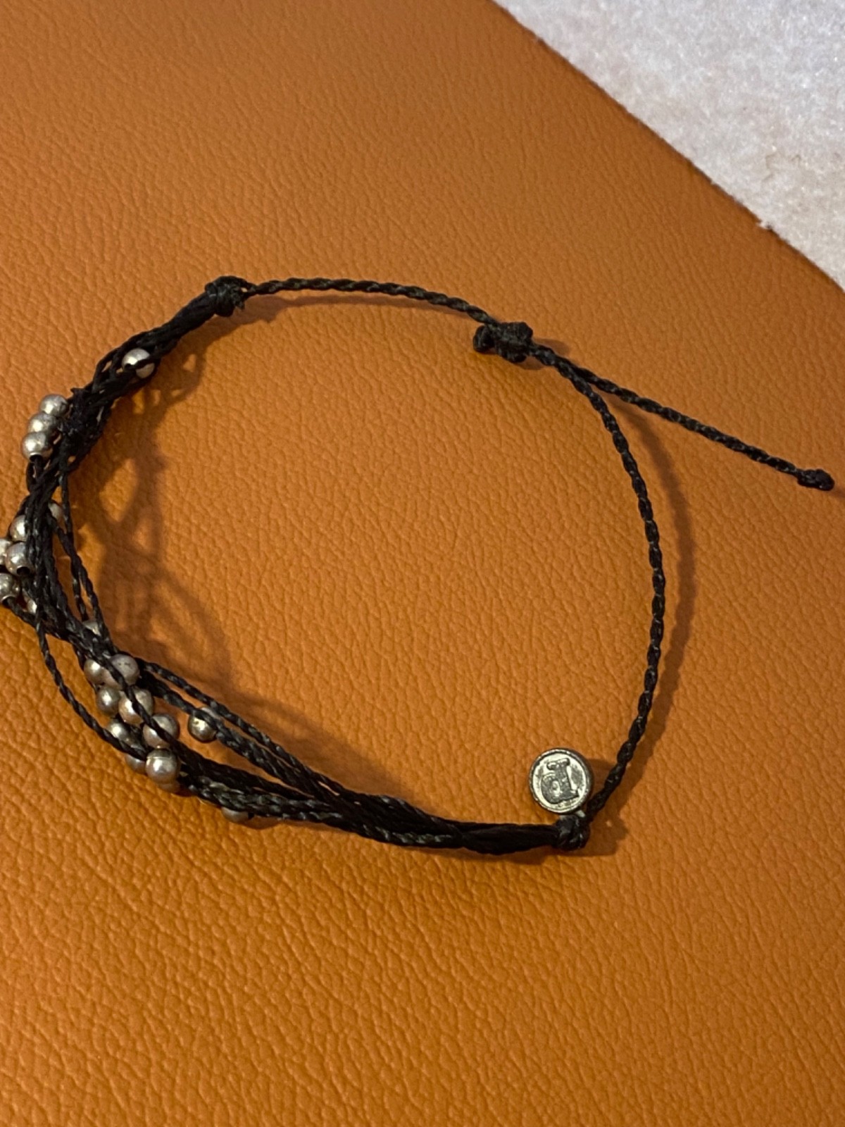 Pura Vida Black Strand Beads Anklet 9.5-12 inches