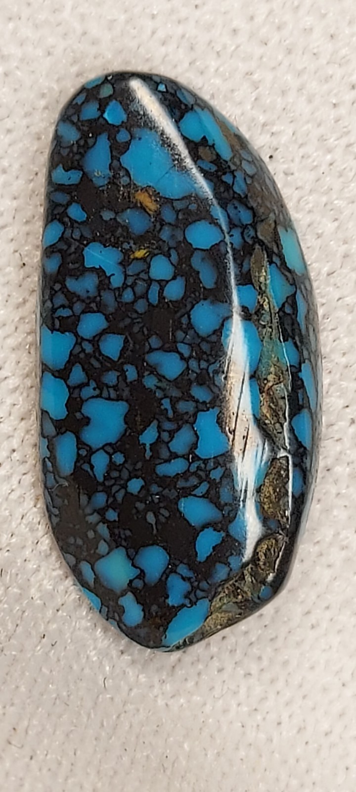 Lander Blue Spiderweb Pattern High Grade Cabachon Nonstanalized Natural Turquois