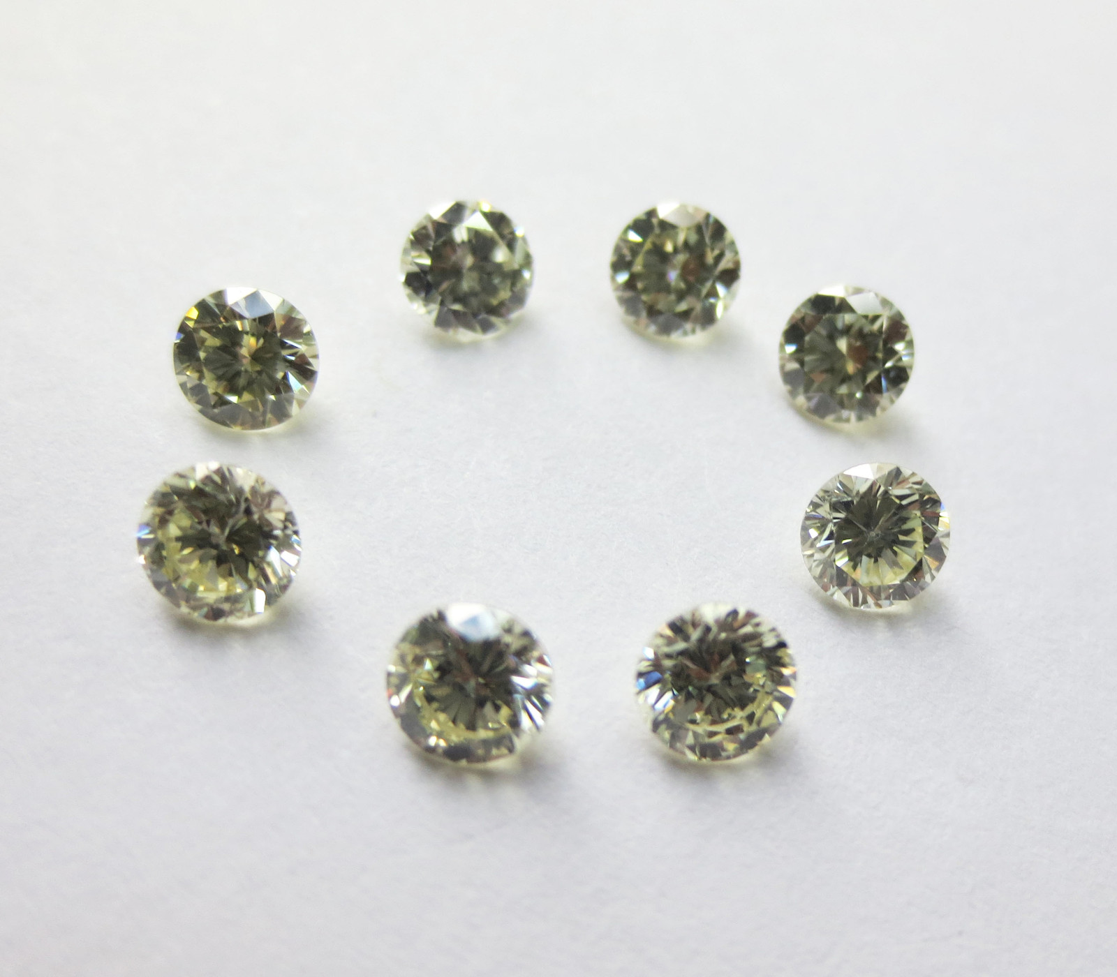 10 stones 1.3mm J color SI or better ROUND BRILLIANT Full Cut POLISHED DIAMONDS