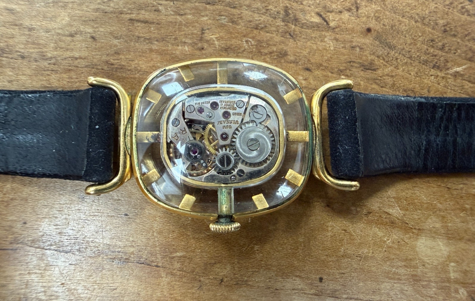 Vintage Juvenia Lady Mystery Dial Cocktail Wrist Watch Running
