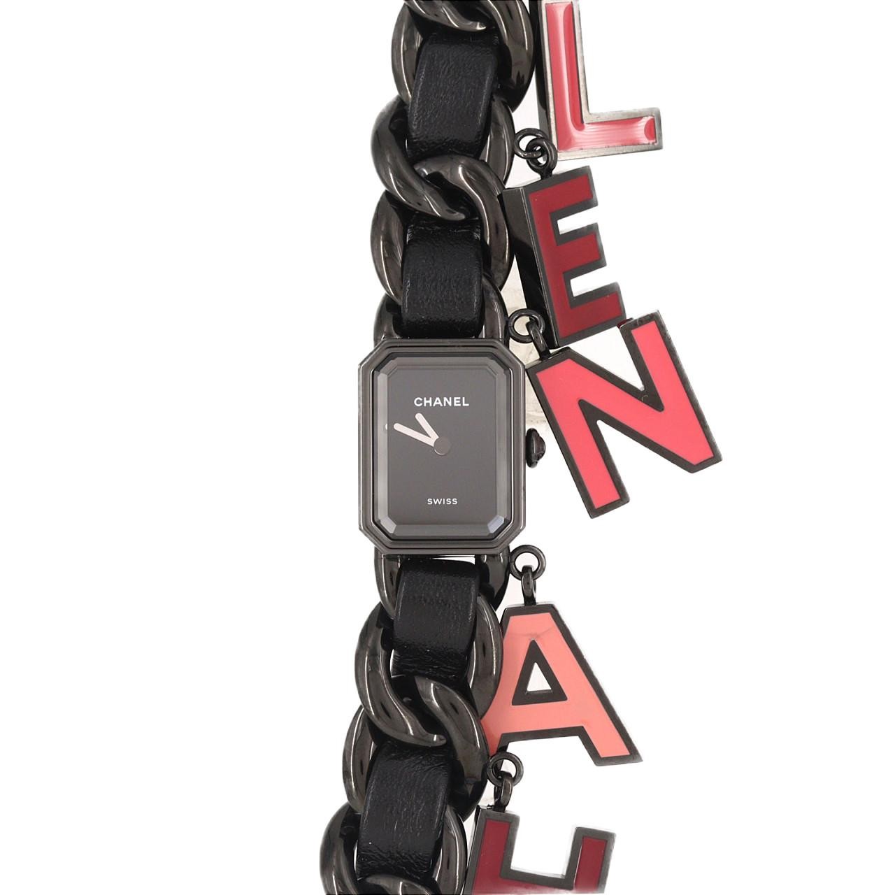Authentic Chanel Première Charm BLUSH H10330 Stainless Steel Quartz #260-00…