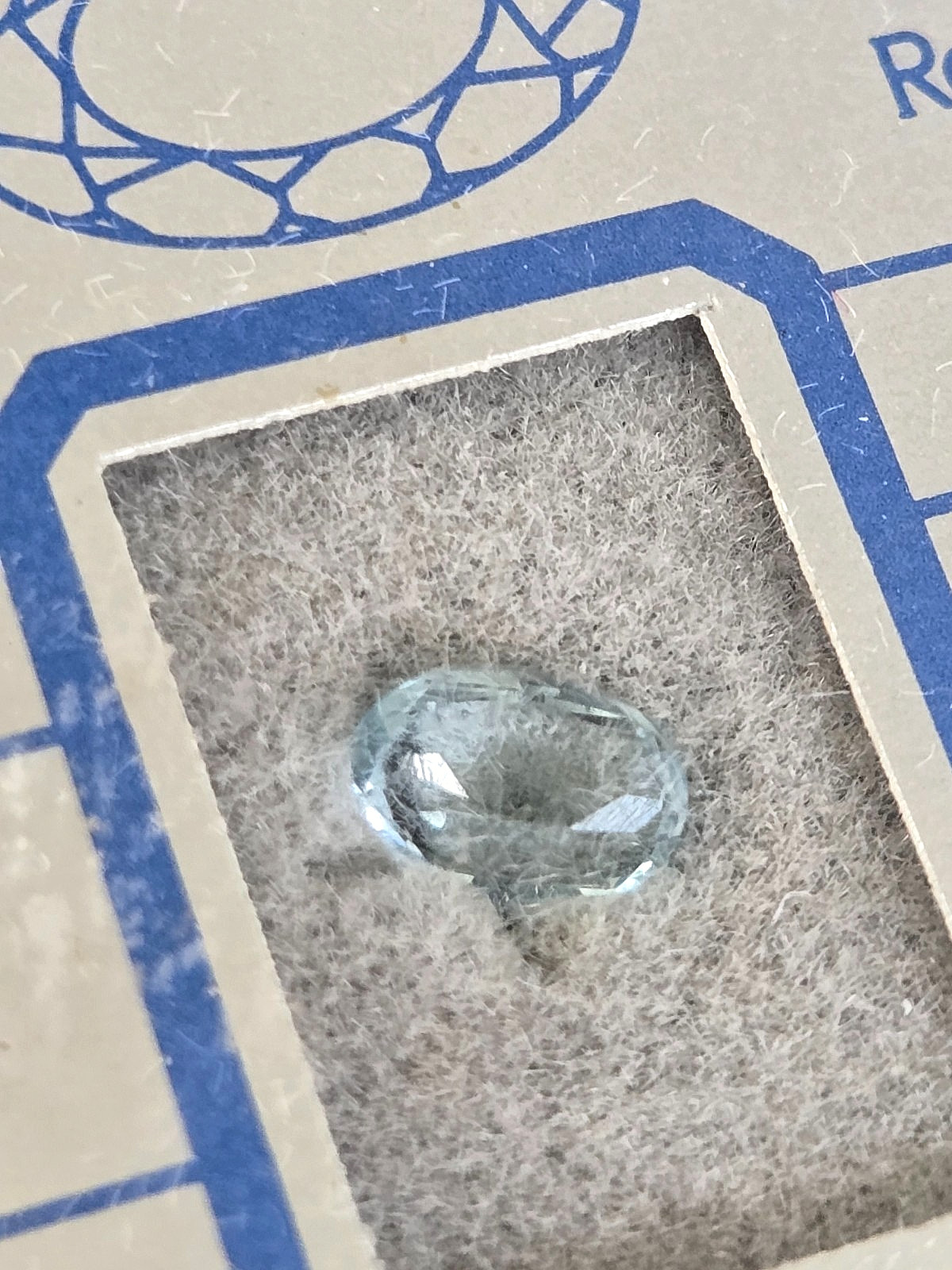 Vintage Blue Genuine Topaz 1.00 Carat Wt Oval 6x5x3.5mm Opex International Card