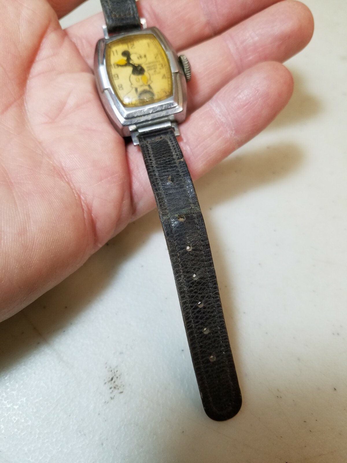 Antique c.1937 Ingersoll Mickey Mouse Deluxe Watch for Repair, Walt Disney Ent.