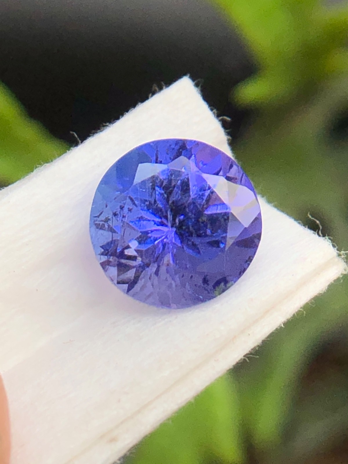 6 MM Natural Purple Blue Tanzanite Round Cut Inclusion Loose Gemstone