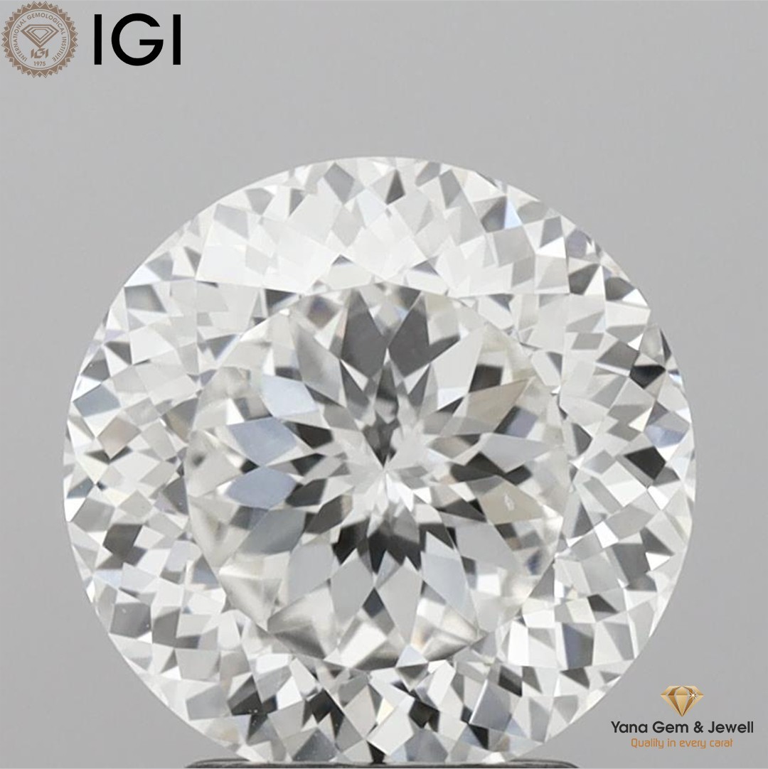 2.01 CT Portuguese Shape Lab Grown CVD Diamond IGI Certified F Color VS1 Clarity