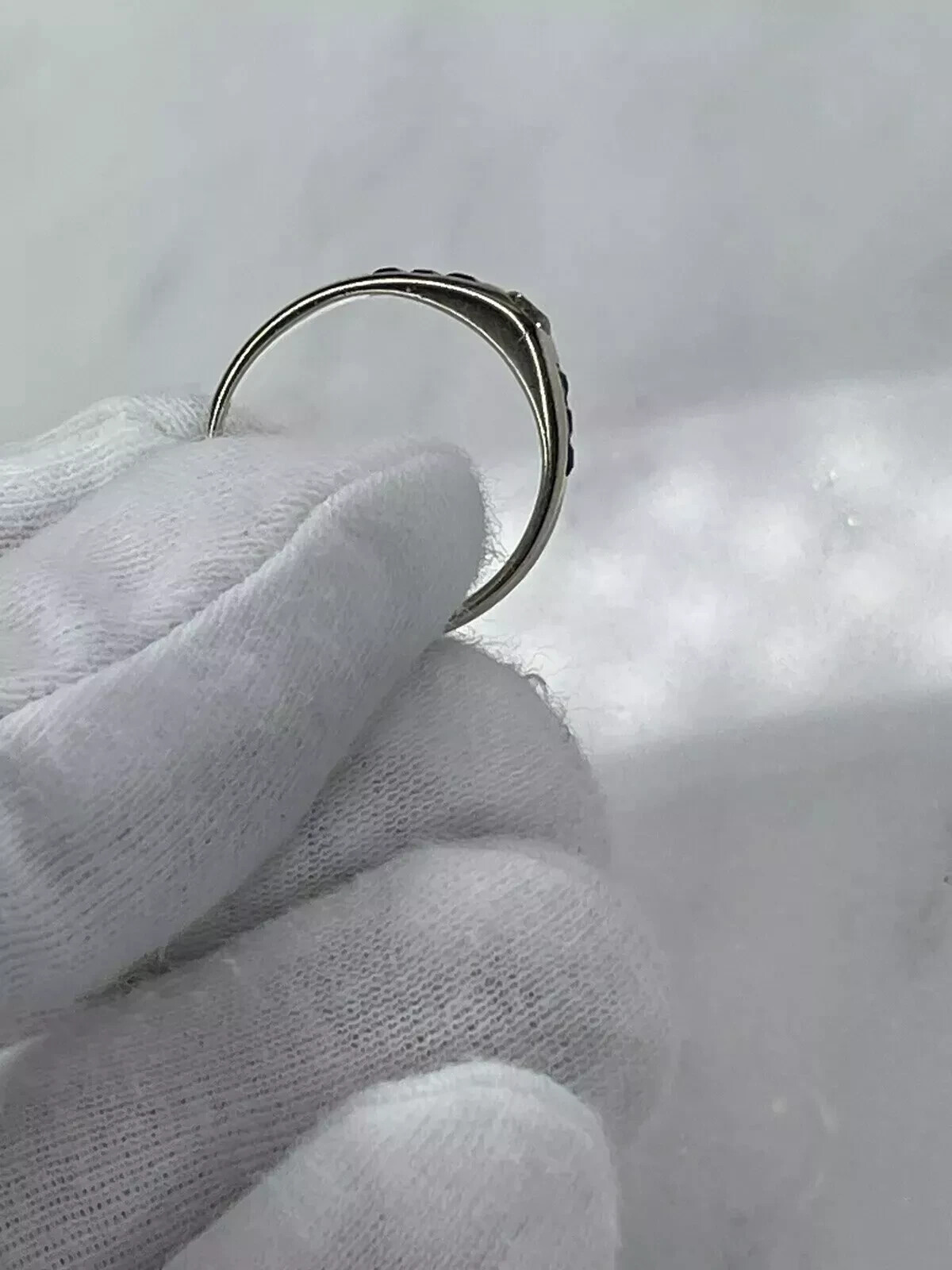 2.1Ct Bezel Set Round Lab Created Diamond & Sapphire Engagement 925 Silver Ring