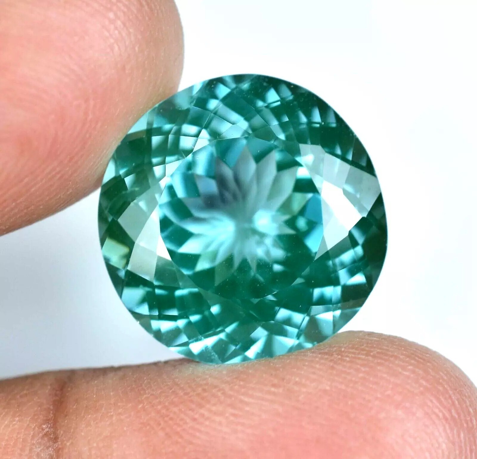 Huge Flawless 40.55 Ct Natural Bluish Green Parti Sapphire AAA Loose Gemstone