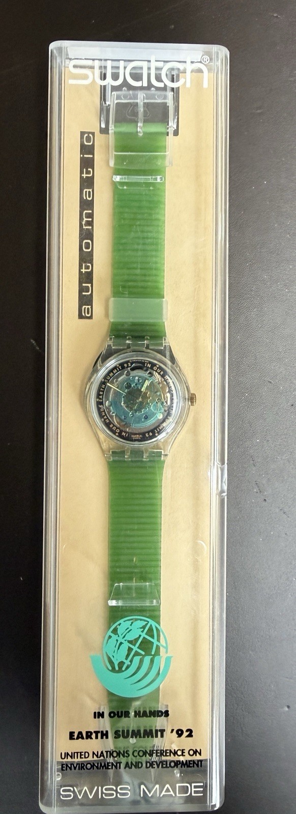 EARTH SUMMIT Vintage 1992 SWATCH Automatic SAK102 SPECIAL EDITION