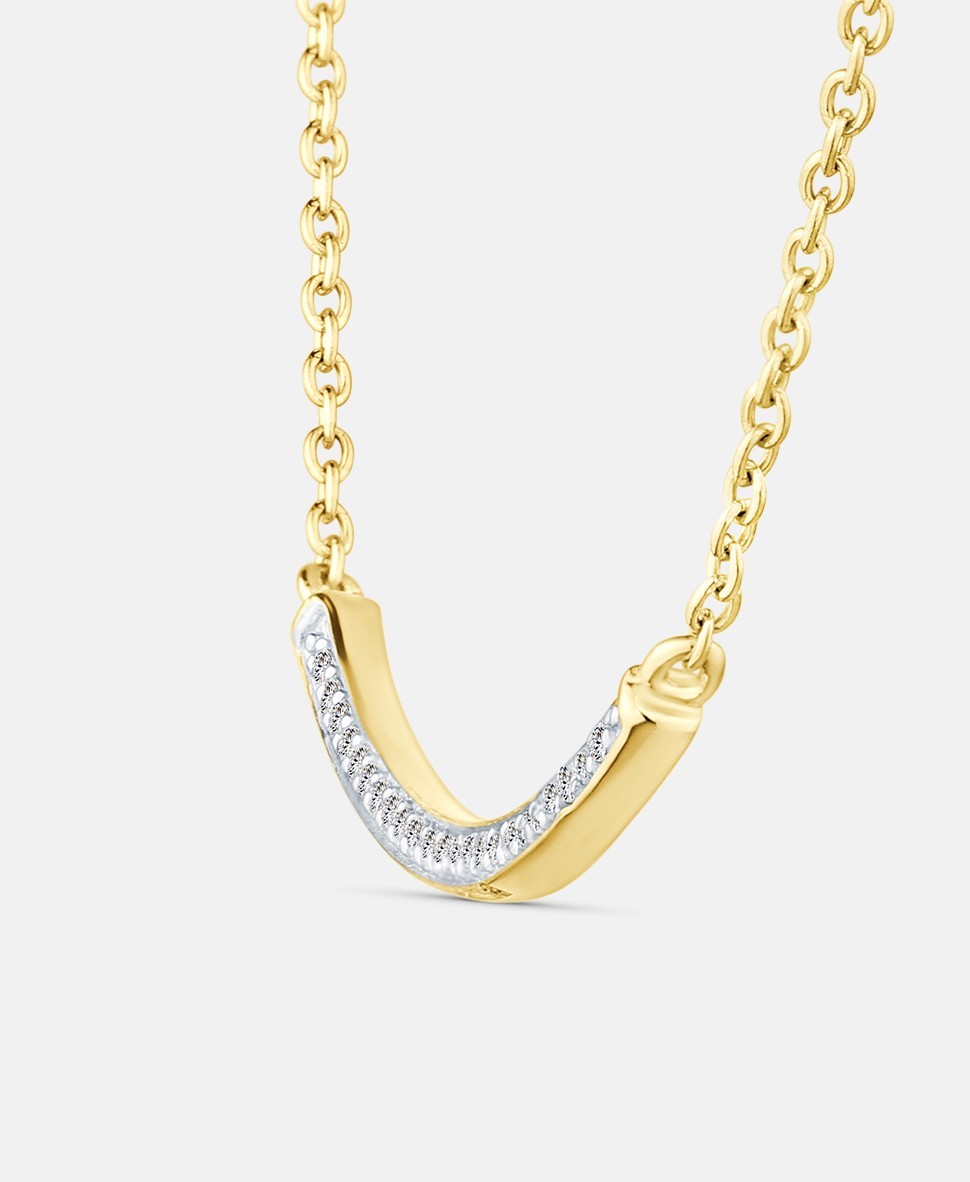 9ct Yellow Gold Lab Diamond Tennis Necklace