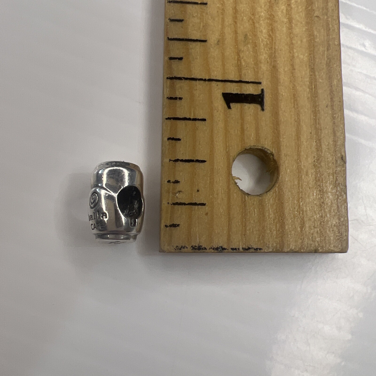 NEW HALIA 925 Sterling Silver Bead Charm Cafe Coffee Tea Cup Recycle Symbol