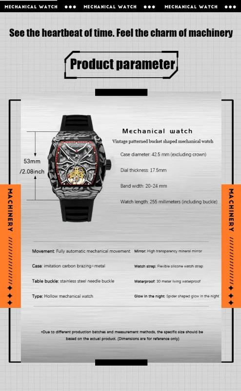 Men’s Automatic Skeleton Mechanical Watch Luxury Casual Business Fashion