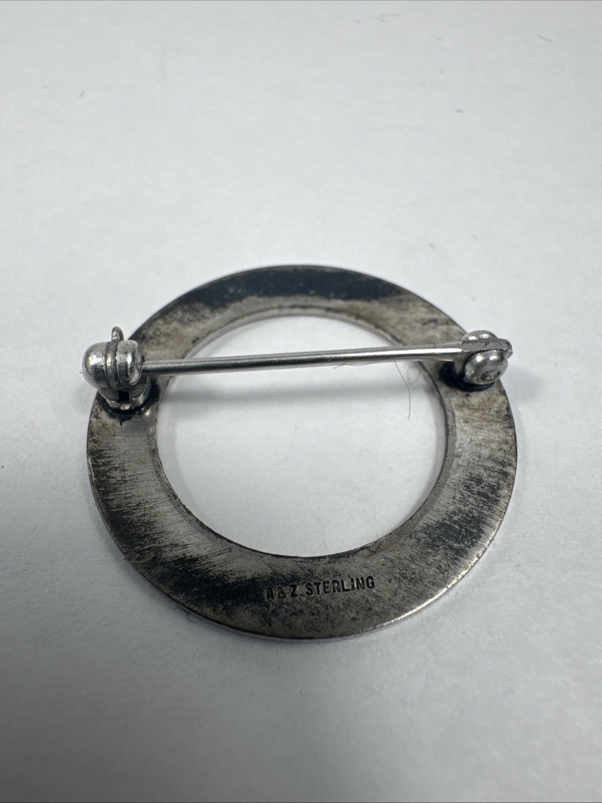 A&Z Sterling Signed Brooch Designer Costume Jewelry Estate Find
