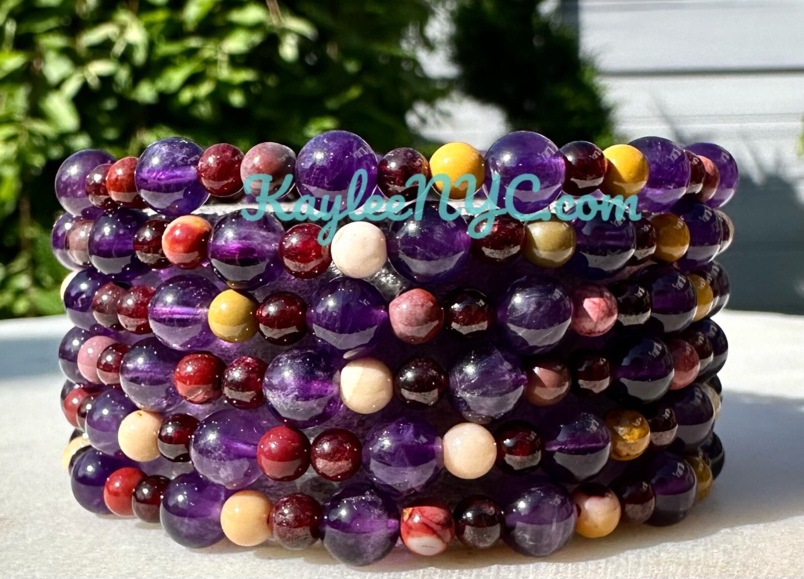 Wholesale Lot 6 Pcs Natural Crystal Aquarius Zodiac Stretch Bracelet Healing