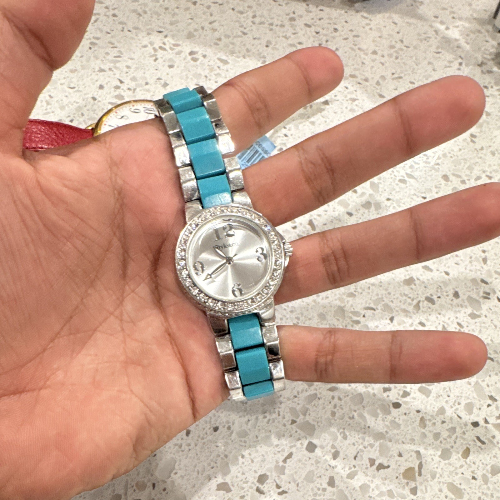 Style&co. Women’s Quartz Analog Watch Silver Dial Arabic Numerals Blue/Silver