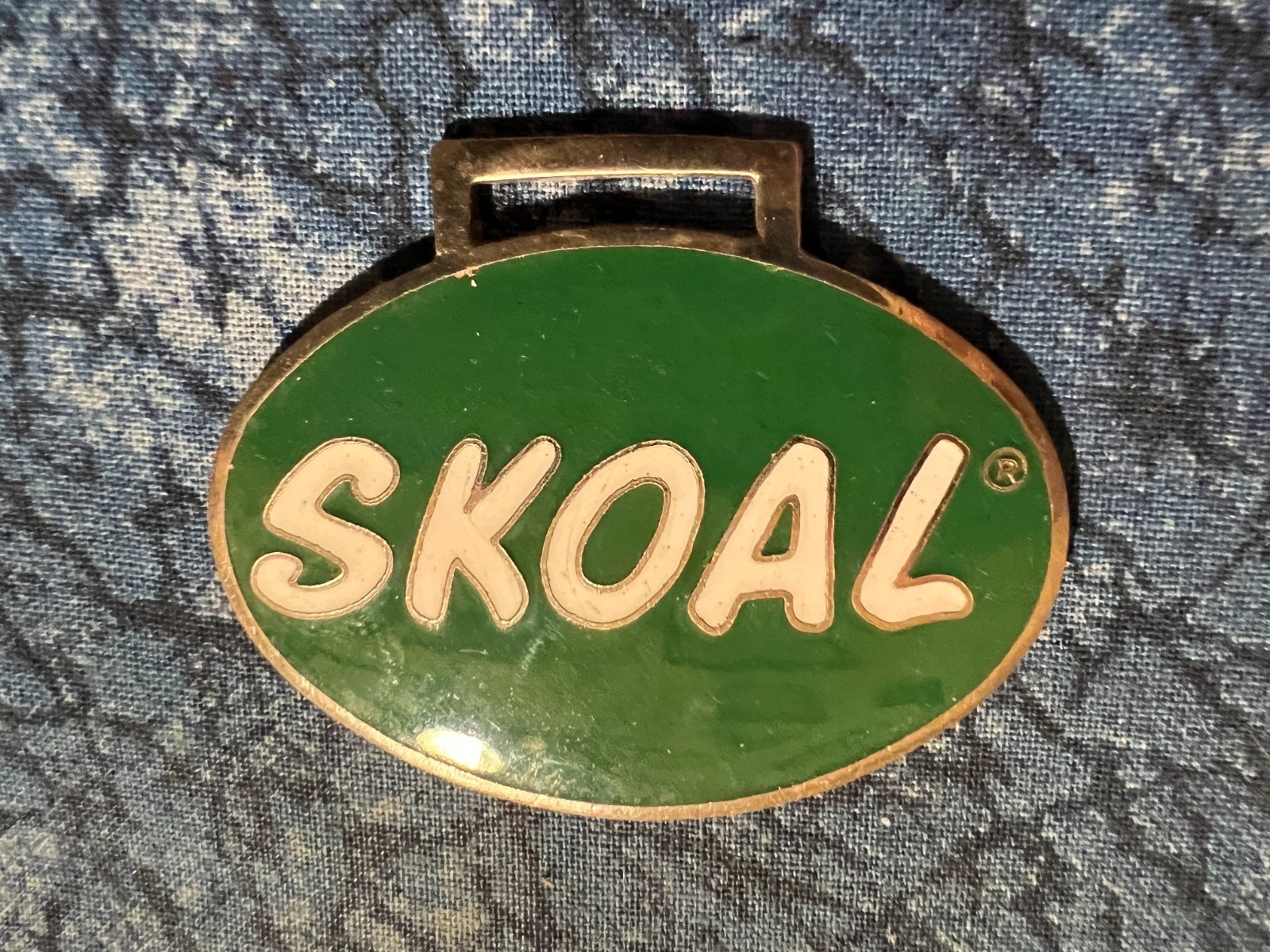 Large Skoal Chewing Tobacco 1 3/8 inch by 1 3/4 inches Watch Fob