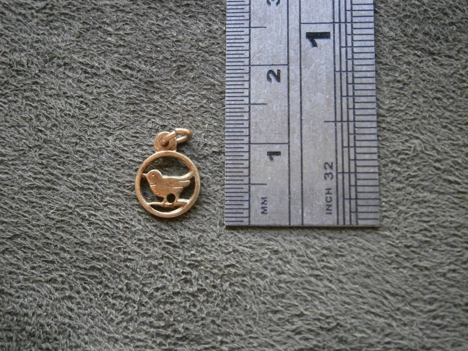 TINY Bird 1/20 Vintage Cut Out 1/20 12k Gold Filled Bracelet Charm Pendant