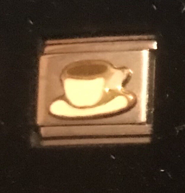 Coffee Tea Cup Wholesale Italian Charm Enamel Link 9MM K19 Style WC