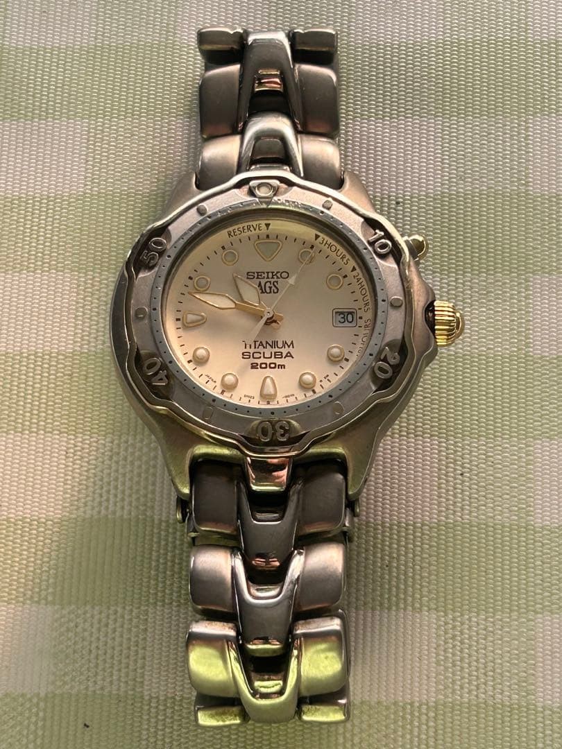 Seiko AGS Titanium Automatic Watch, Titanium, 200m Water Resistant