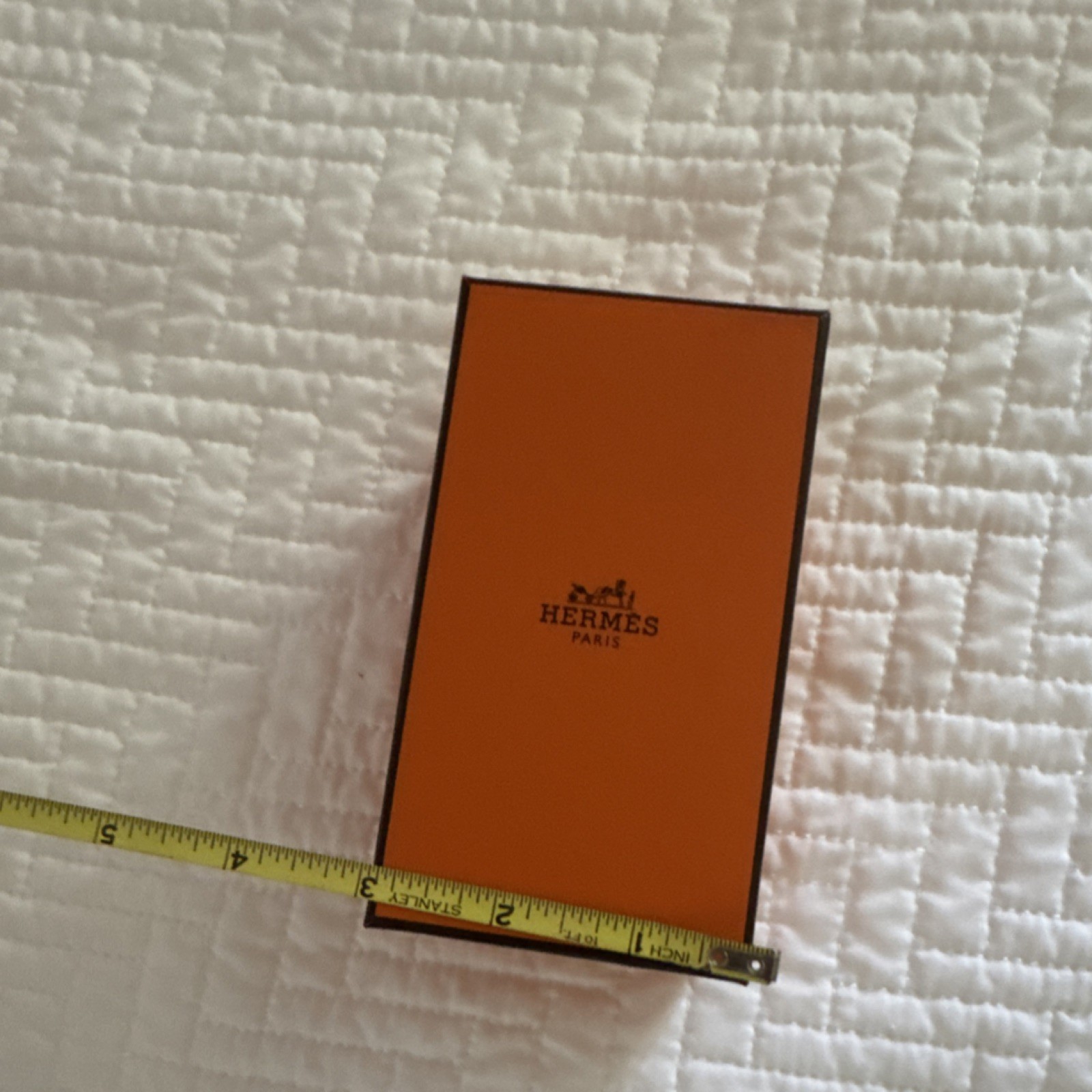 Hermes Orange Logo Lined Gift Box Paper/Cardboard 5×3 in Fits Bracelet