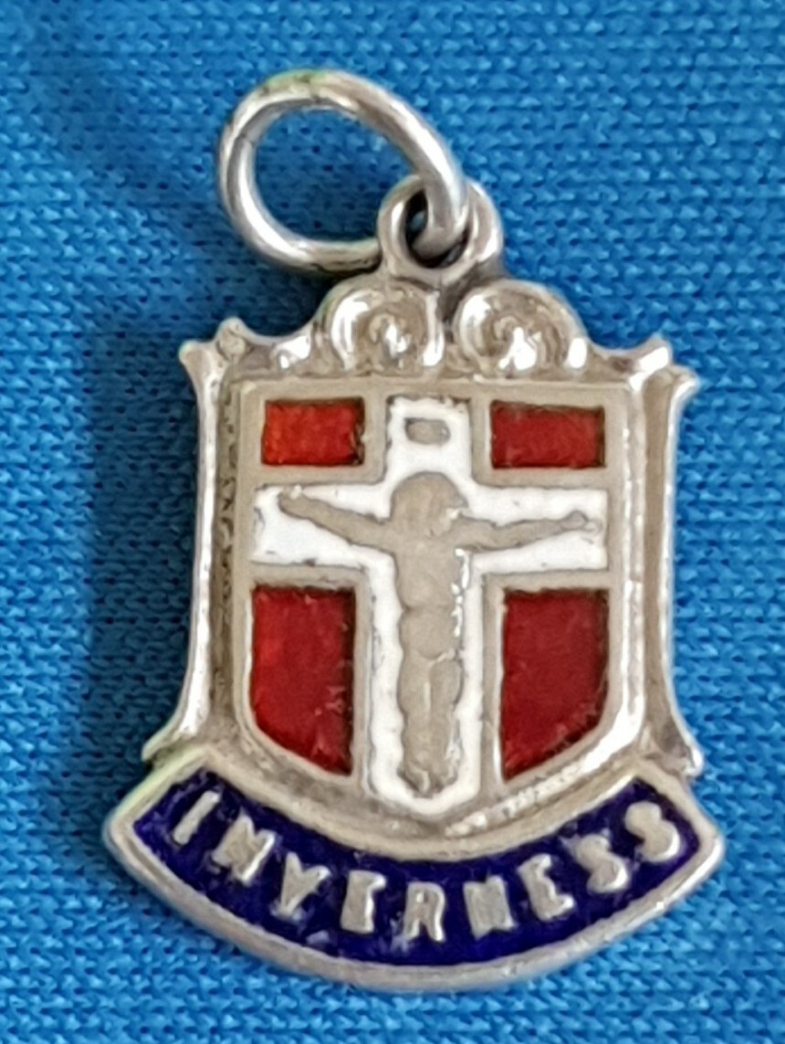INVERNESS SCOTLAND Silver Travel Shield Enamel Charm