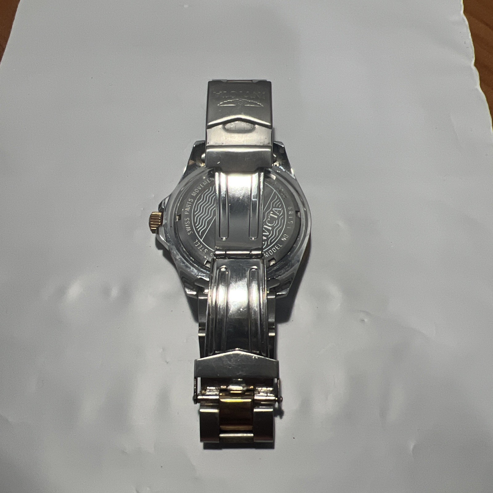 Invicta Men’s Watch Pro Diver Quartz Blue Dial Gold Bezel Two Tone Bracelet