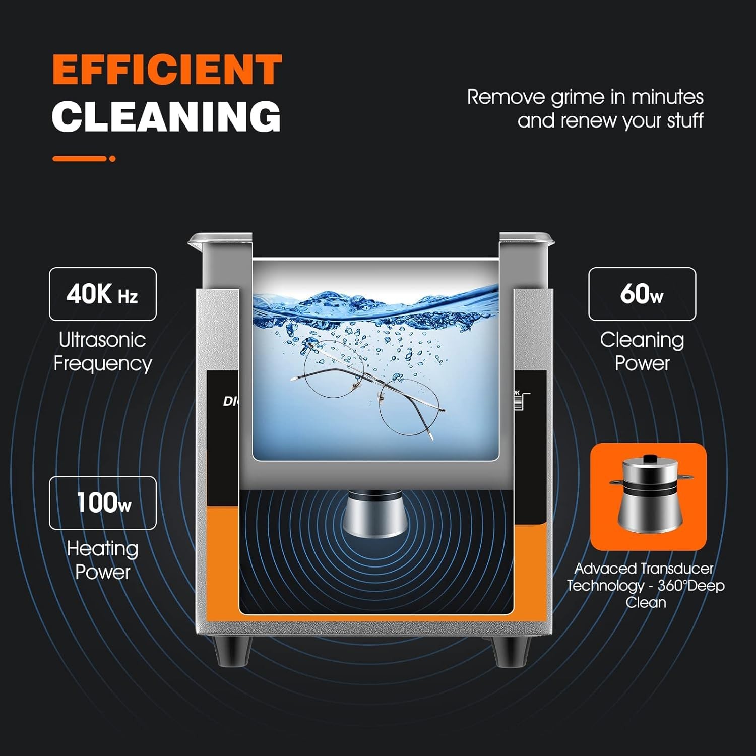Ultrasonic Cleaner 2L, Digital Ultra Sonic Parts Cleaner with Heater & Timer …