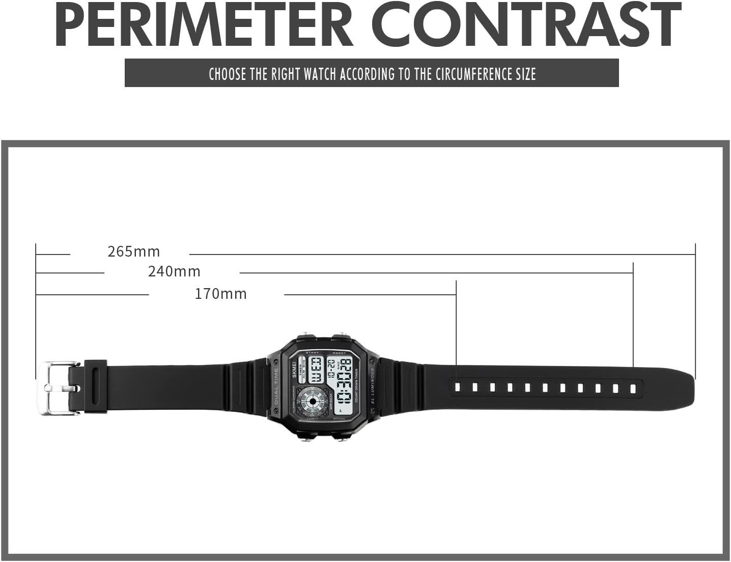 Reloj Para Hombre Skmei Resistente Al Agua Acero Inoxidable Hora Mundial Negro