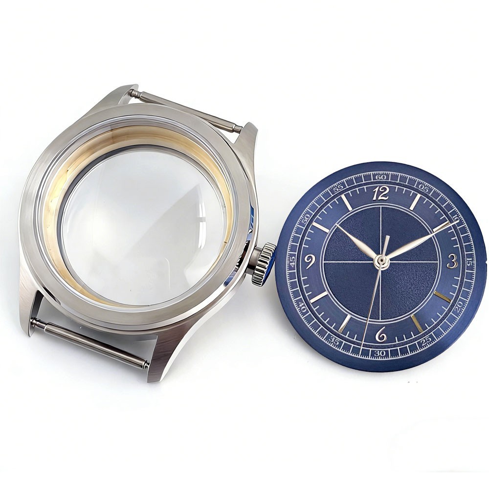 38mm Retro Watch Case with Dial Set Clear Back Fit NH35 NH36 NH38 ETA2824 PT5000