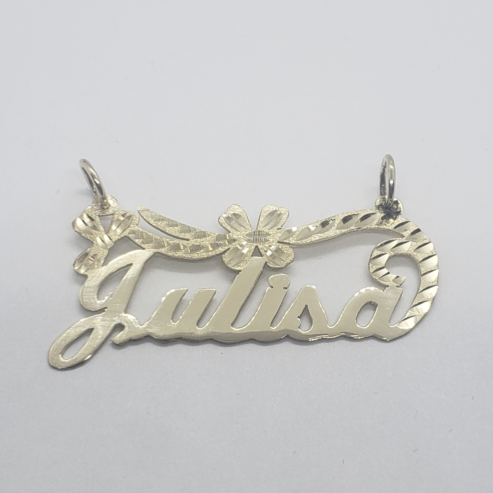 14K Solid Yellow Gold Personalized/Custom Name Pendant with/out Singapore chain