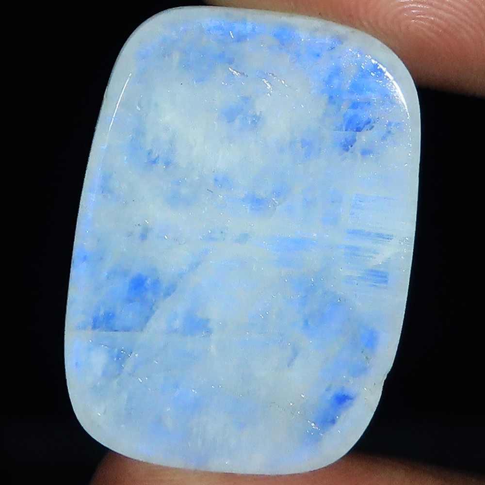 Natural Rainbow Moonstone Cushion Cabochon Gemstone 47.40 Cts 21x29x7 mm jj-74