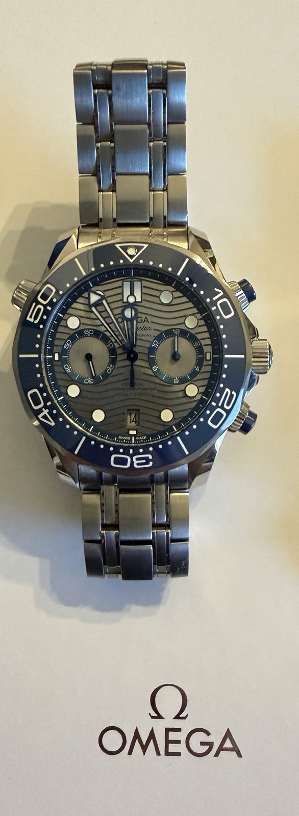 OMEGA Seamaster Chronograph 210.30.44.51.06.001 FullSet + Omega rubber strap