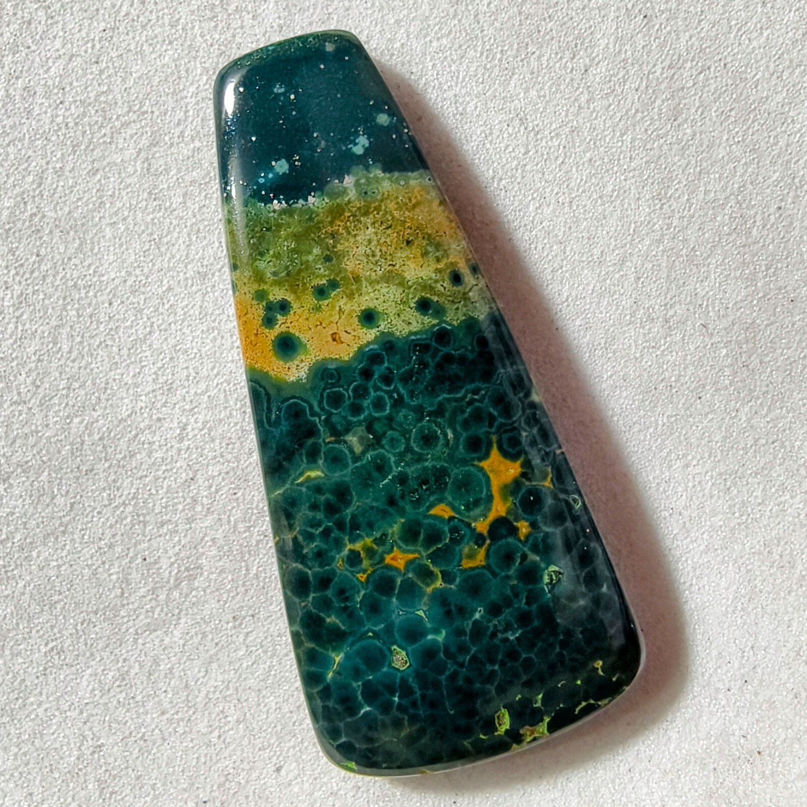 25 Cts Natural Ocean Jasper Cabochon Gemstone For Jewelry 36.1×16.9×4.9 MM