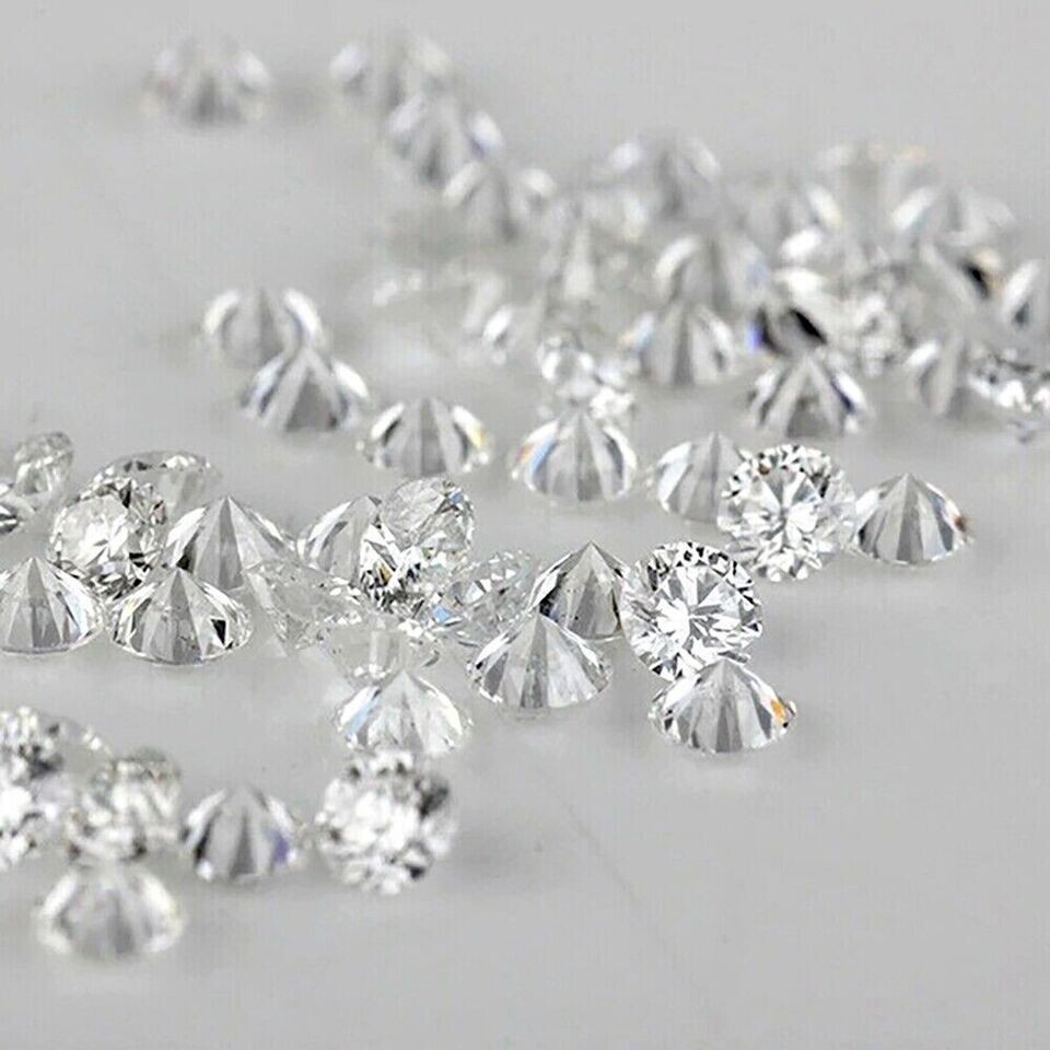 1 CT Natural White Diamond 1.50mm 60 Pcs Round Cut VVS1 D Grade Certified H15