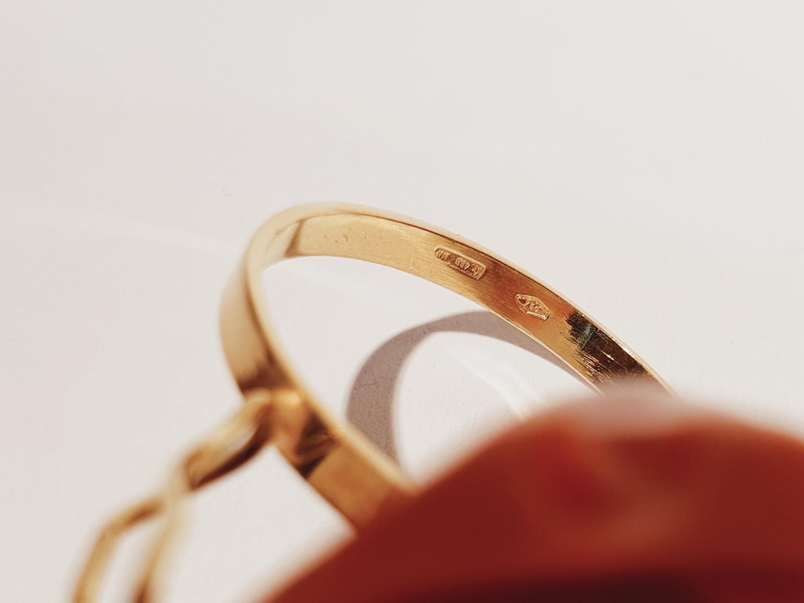 Gold and Coral Ring