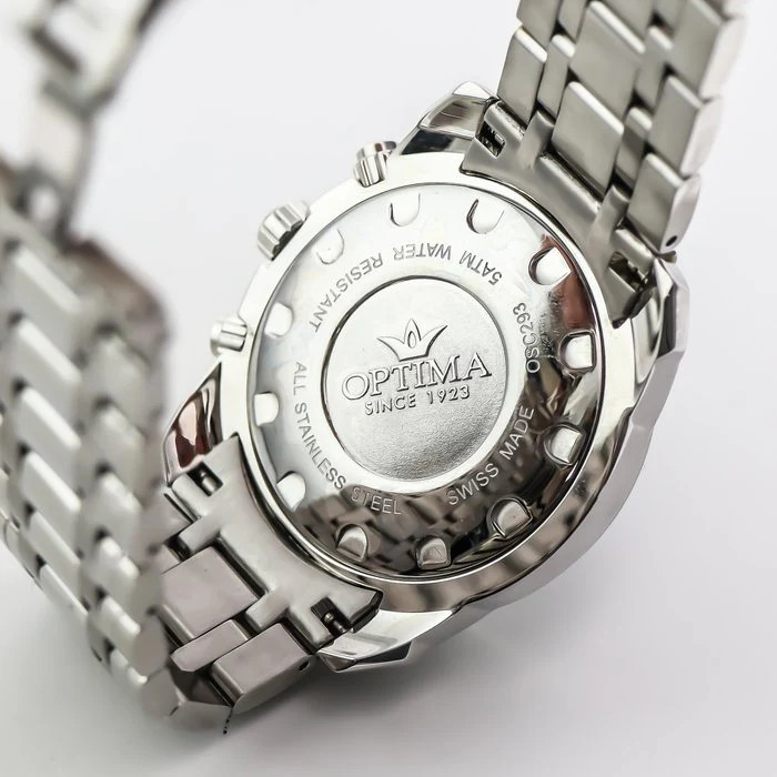 Optima – Swiss Chronograph – OSC293-SS-2 Swiss Quartz 45 mm OSC293 50 m (5 ATM