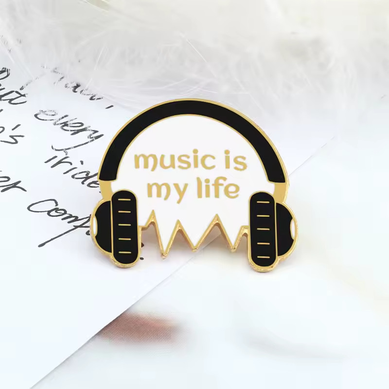 Music Is My Life Enamel Pin ✩ Headphones Music Lover ♡ Lapel Pin! Audiophiles!