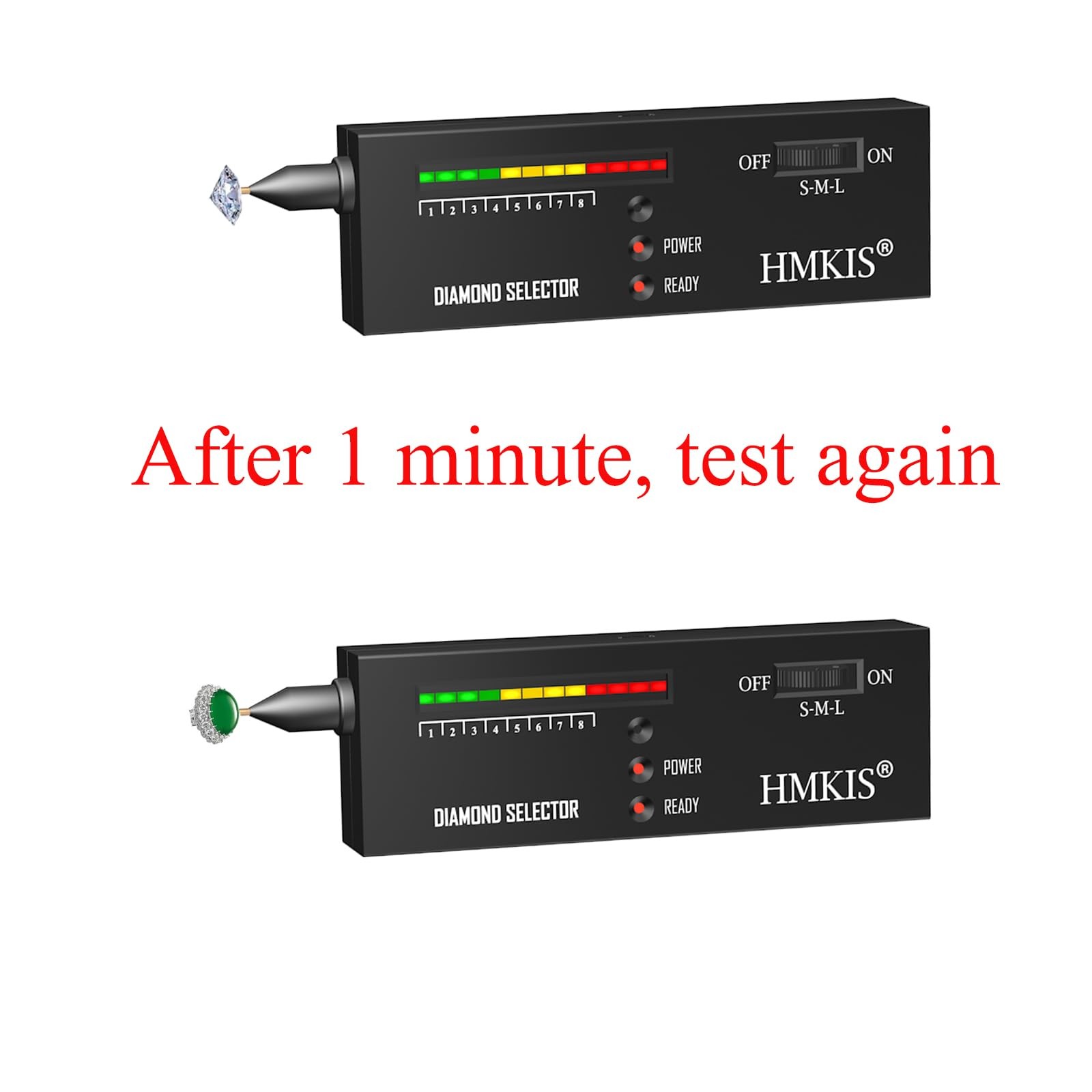Diamond Tester + 200g/0.01g Jewelry Scale＋30X Mini LED Magnifying, Powered by…