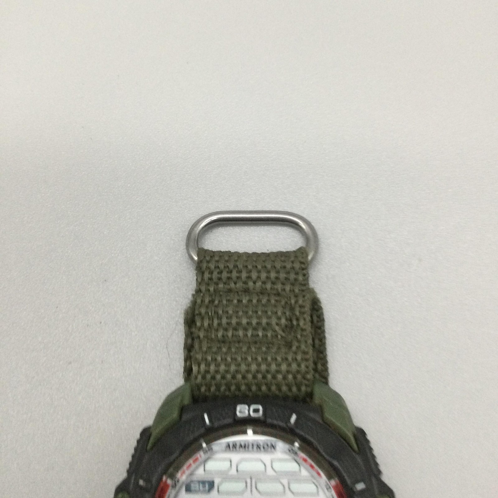 Armitron Pro Sport Mens Watch 44mm Digital Green Nylon Backlight 50m WR Alarm