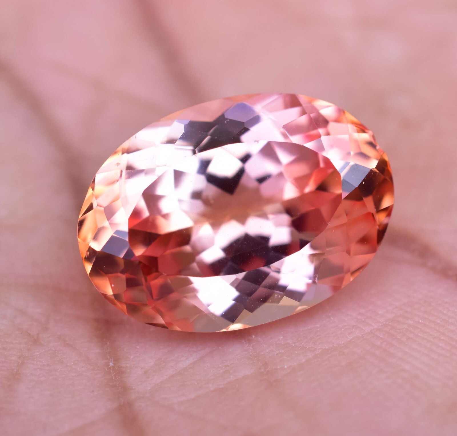 Natural Imperial Topaz 15.45 Ct Oval Certified Flawless Loose Gemstone