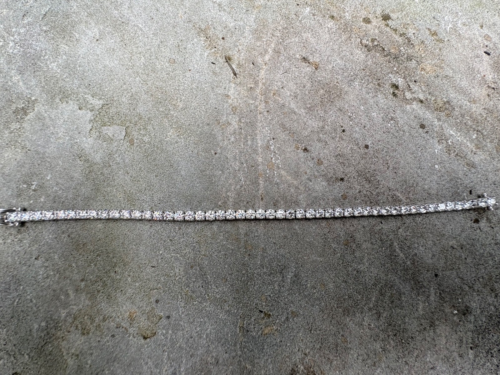Tennis Bracelet, Lab Diamonds, 7 Carat Weight Lab Diamonds, 14 Karat White Gold