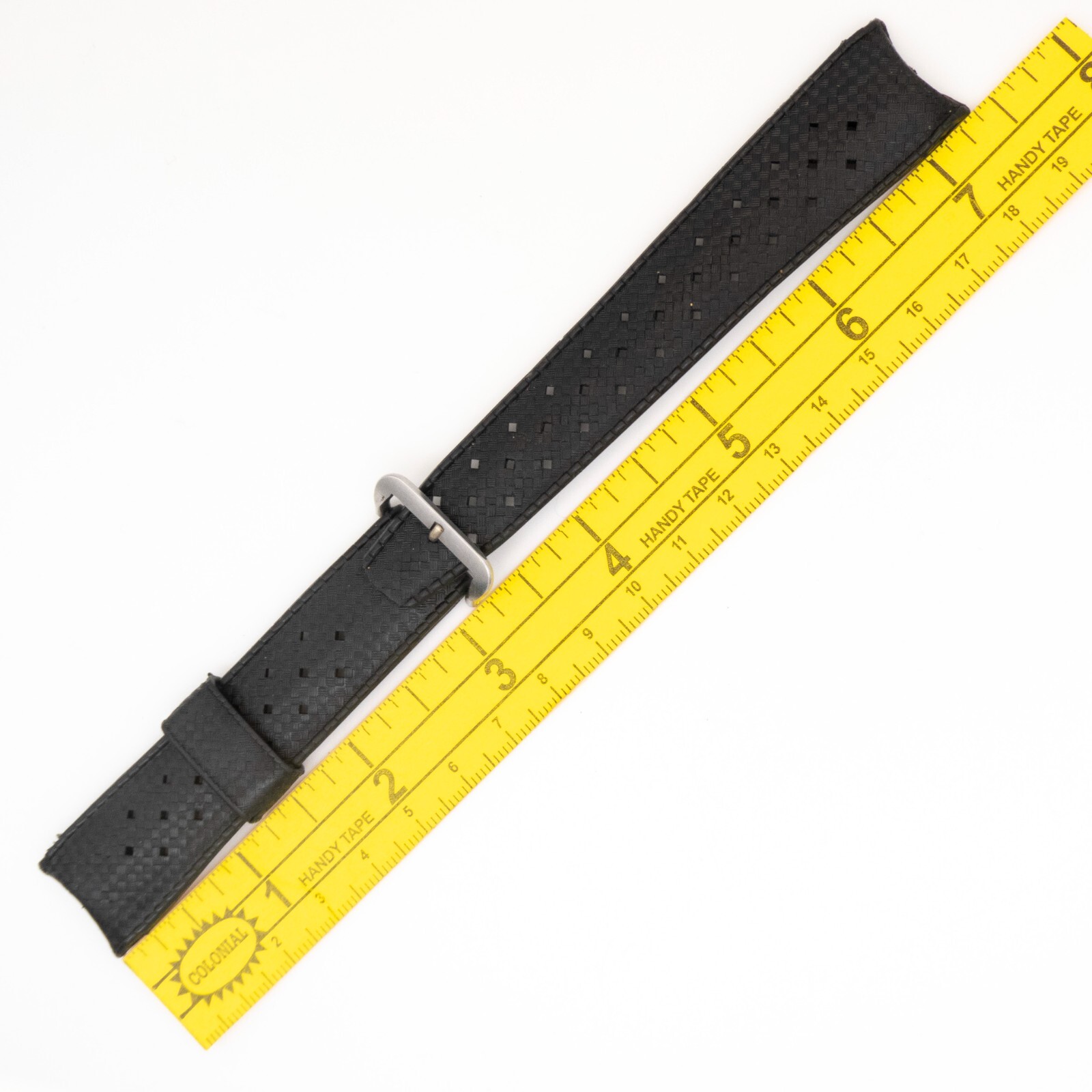 Vintage Swiss Made “Tropic” 20.6 mm sport style rubber watch strap w/tang buckle