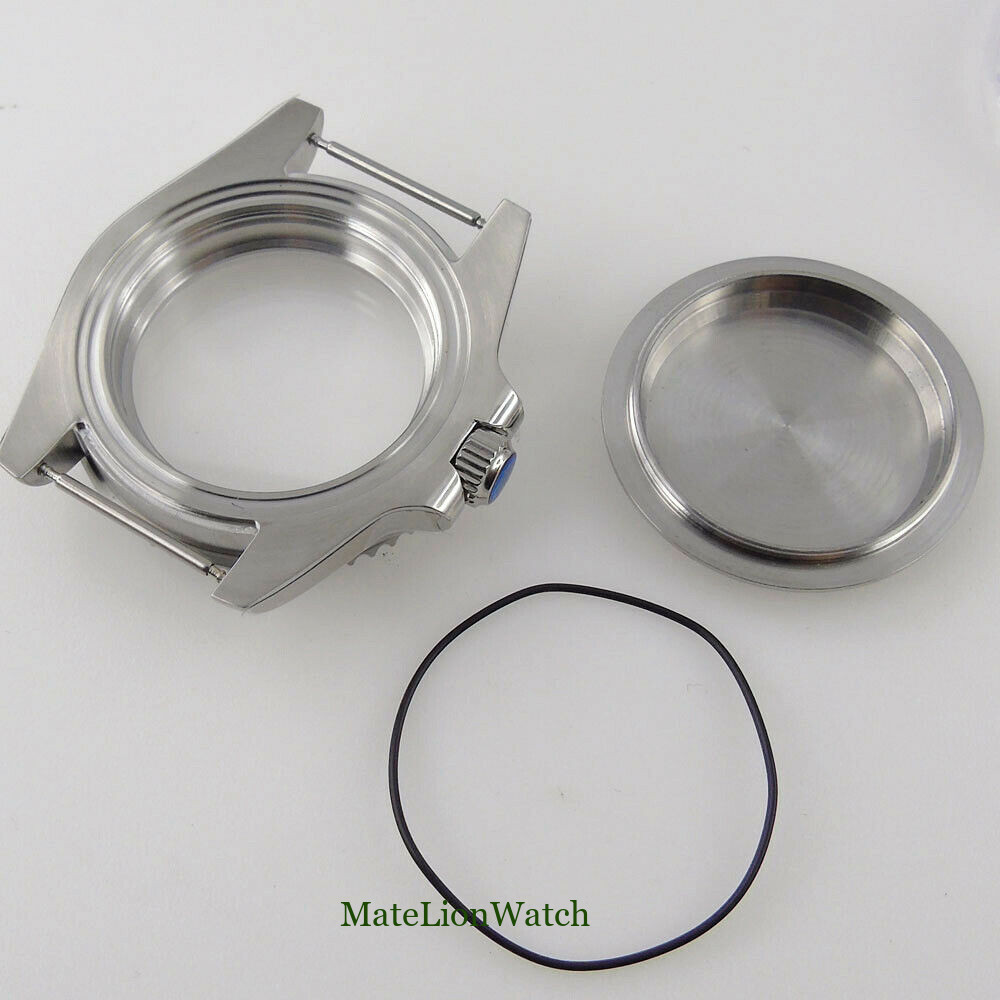 For NH35/NH36 Miyota8215 ETA2836 40mm Sapphire Watch Case Silver/Black Aluminum