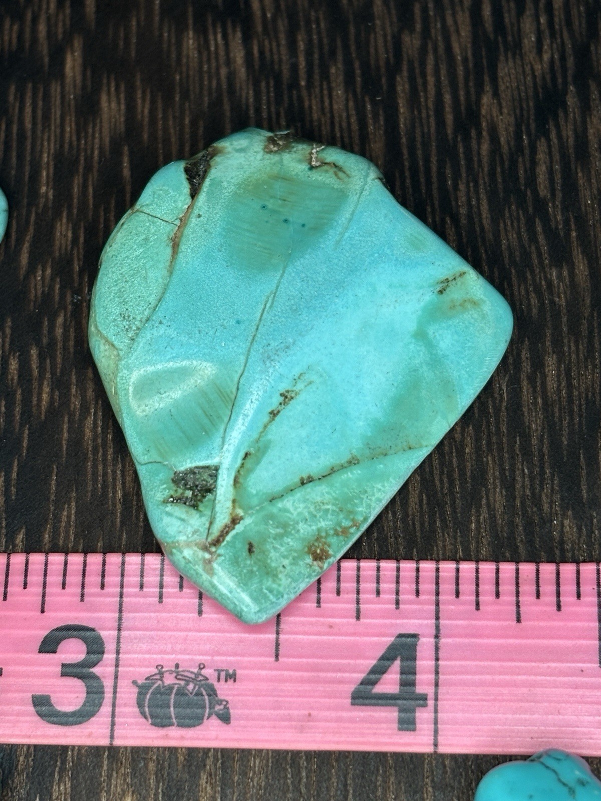 Kingman Turquoise Side-Drilled Focal Stabilized Slabs 54 Grams