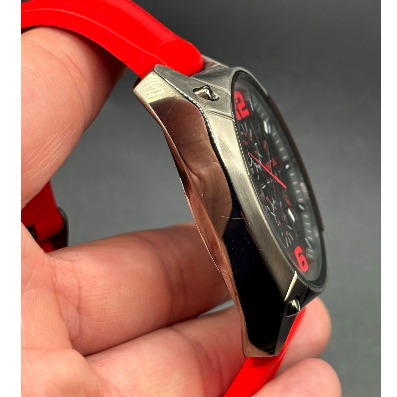 Diesel Overflow DZ4481 Chronograph Red Silicone 55mm Men’s Watch