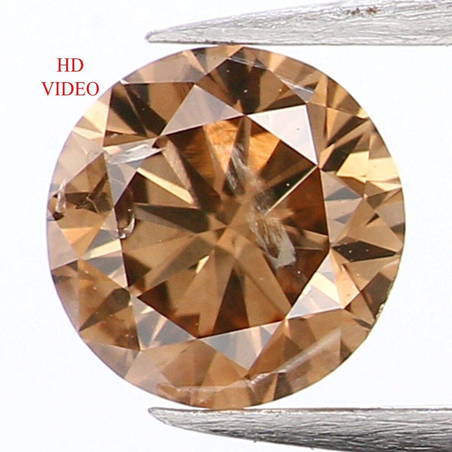 0.36 CT Natural Loose Round Shape Diamond 4.55 MM Brown Color Diamond NQ1080